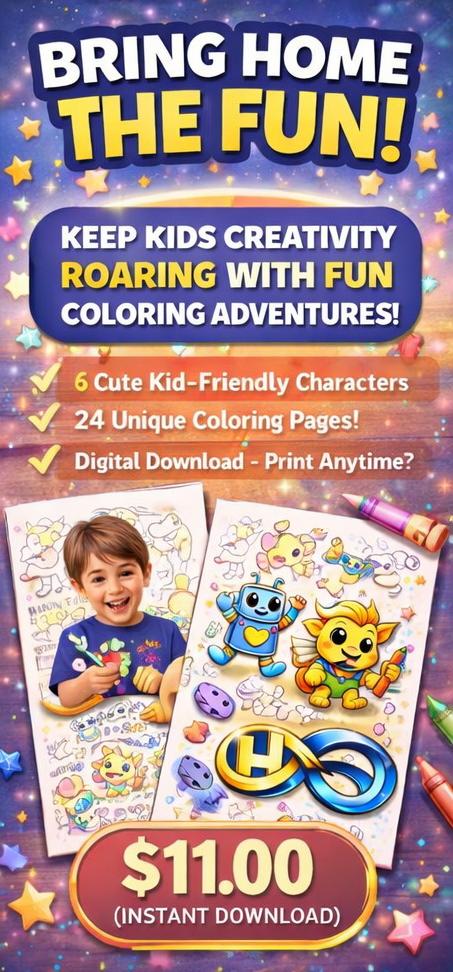 Cool Coloring Book for Kids – Printable PDF